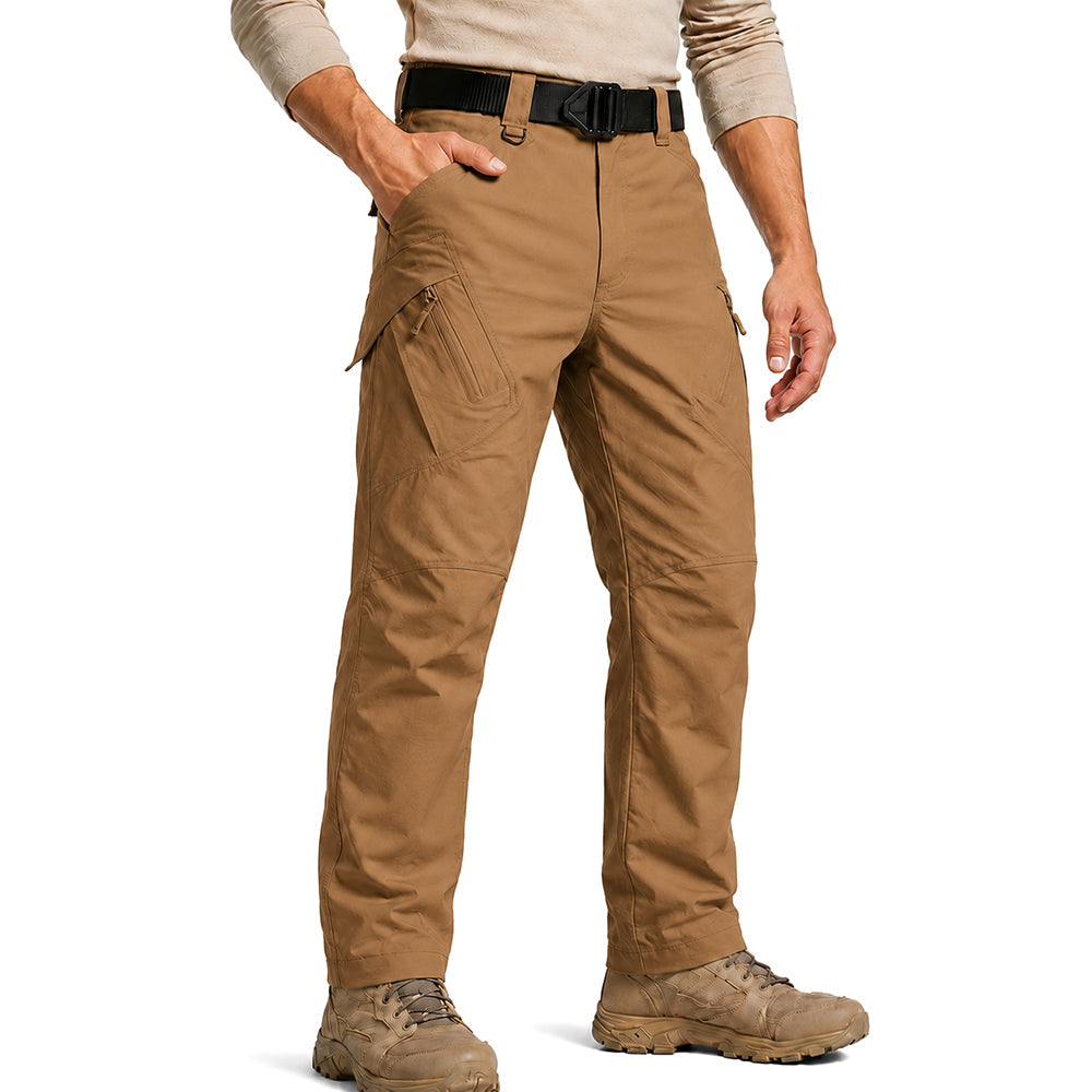 Brown | Front view of men's tactical pants