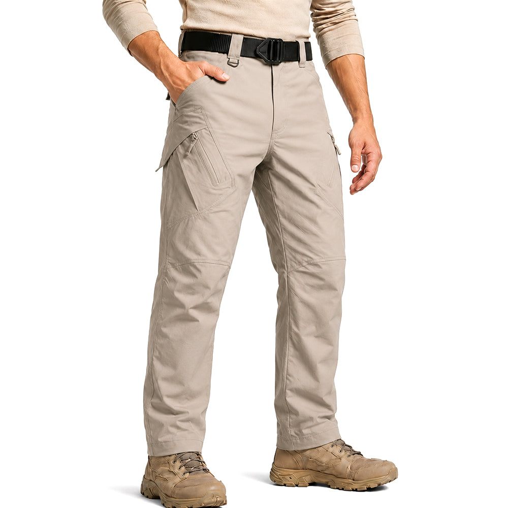 Khaki | Front view of men's tactical pants