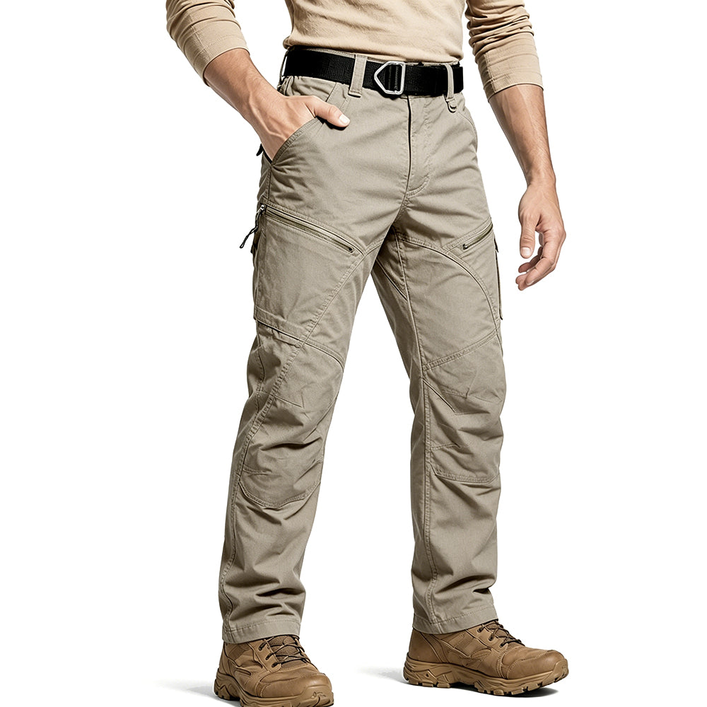 Khaki | Front view of men's tactical pants