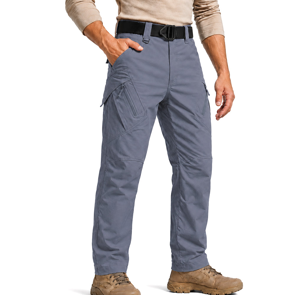 Grey | Front view of men's tactical pants