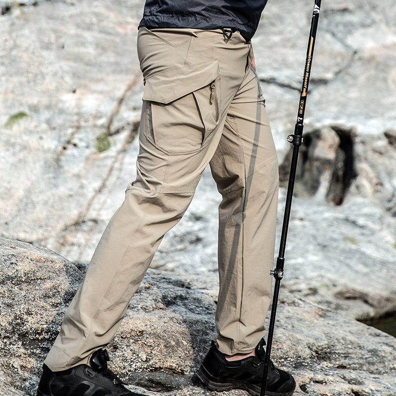 Khaki | Front view of men's tactical  pants 2