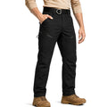 Black | Front view of men's tactical pants