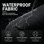 Black | Front view of men's tactical pants
