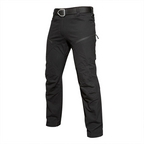 Black | Front view of men's tactical pants